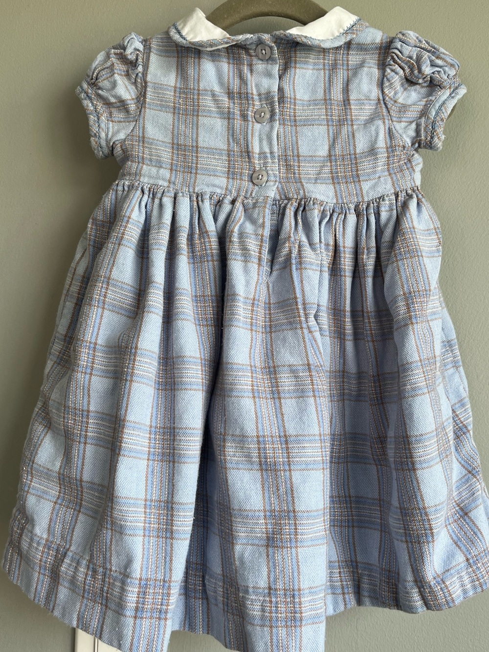 Rachel Riley Blue Plaid Collared Dress - Picture 5 of 7